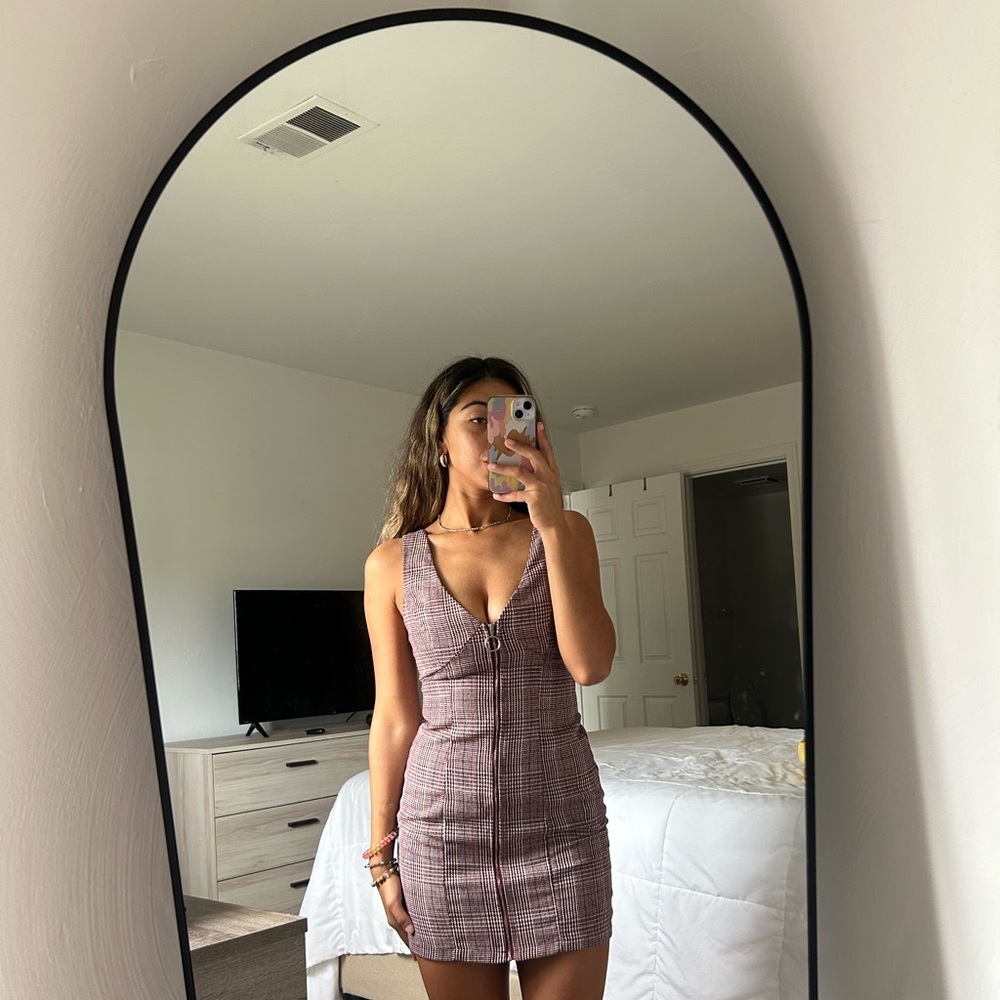 Plaid Mini Dress
